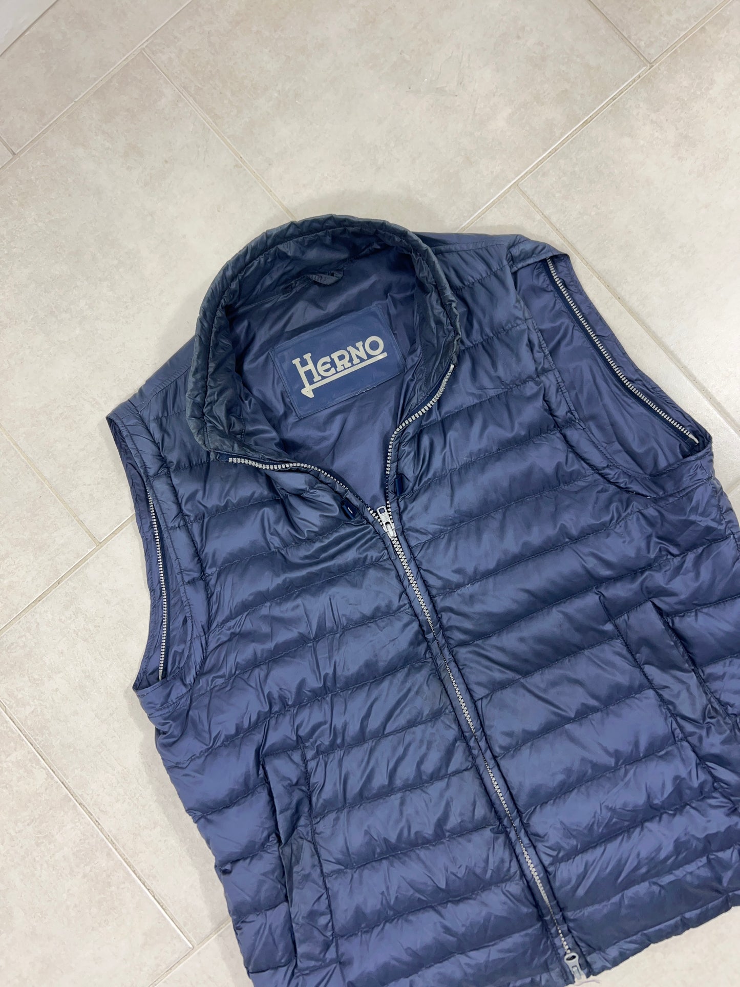 Herno light jacket - removable arms navy blue