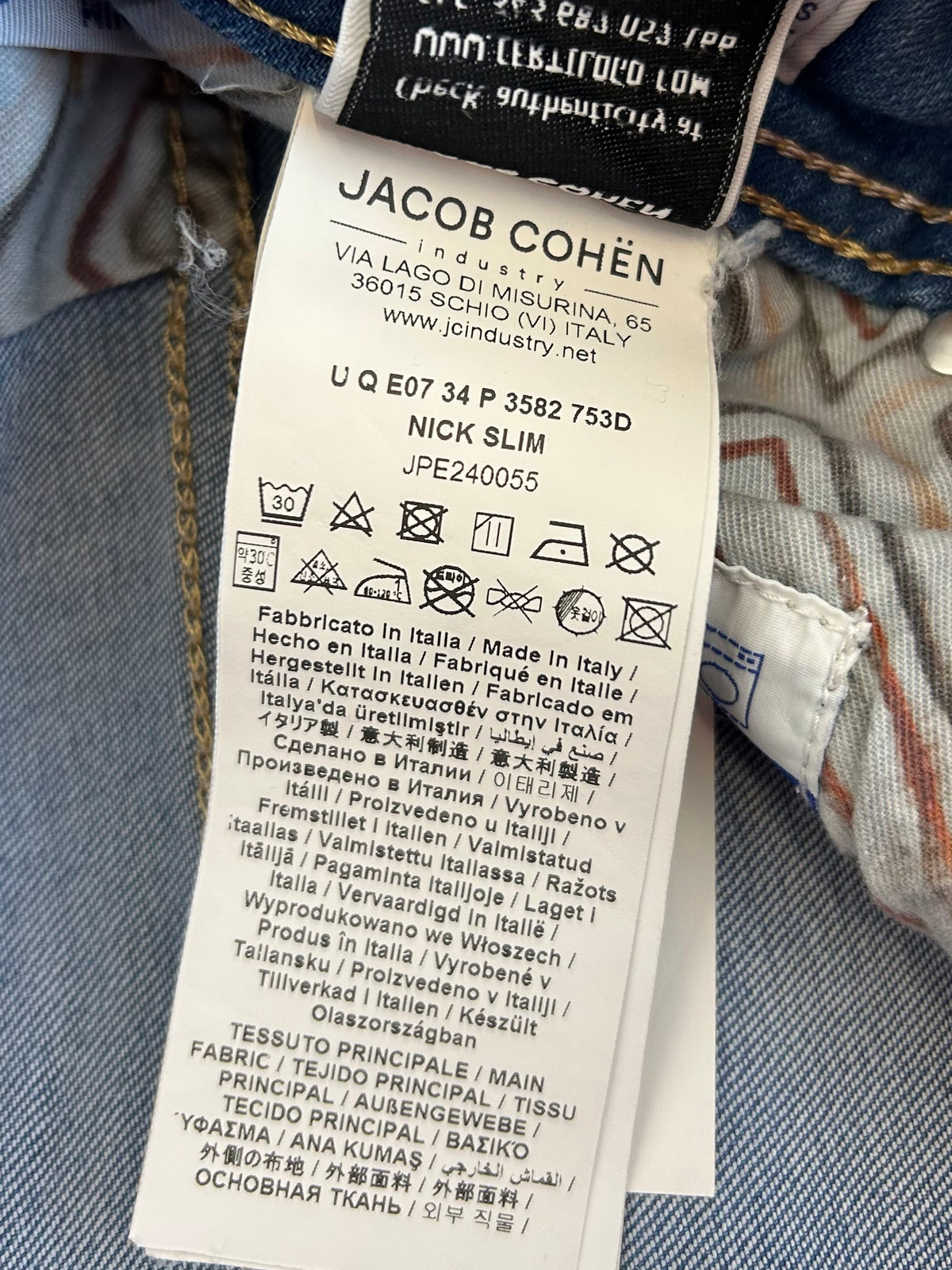 Jacob Cohën jeans - Nick Slim Teal Patch Mid Blue Wash
