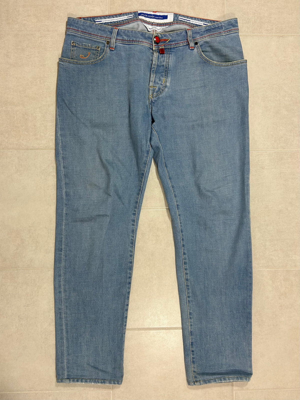 Jacob Cohën jeans - Nick Slim Red Patch Light Blue Wash
