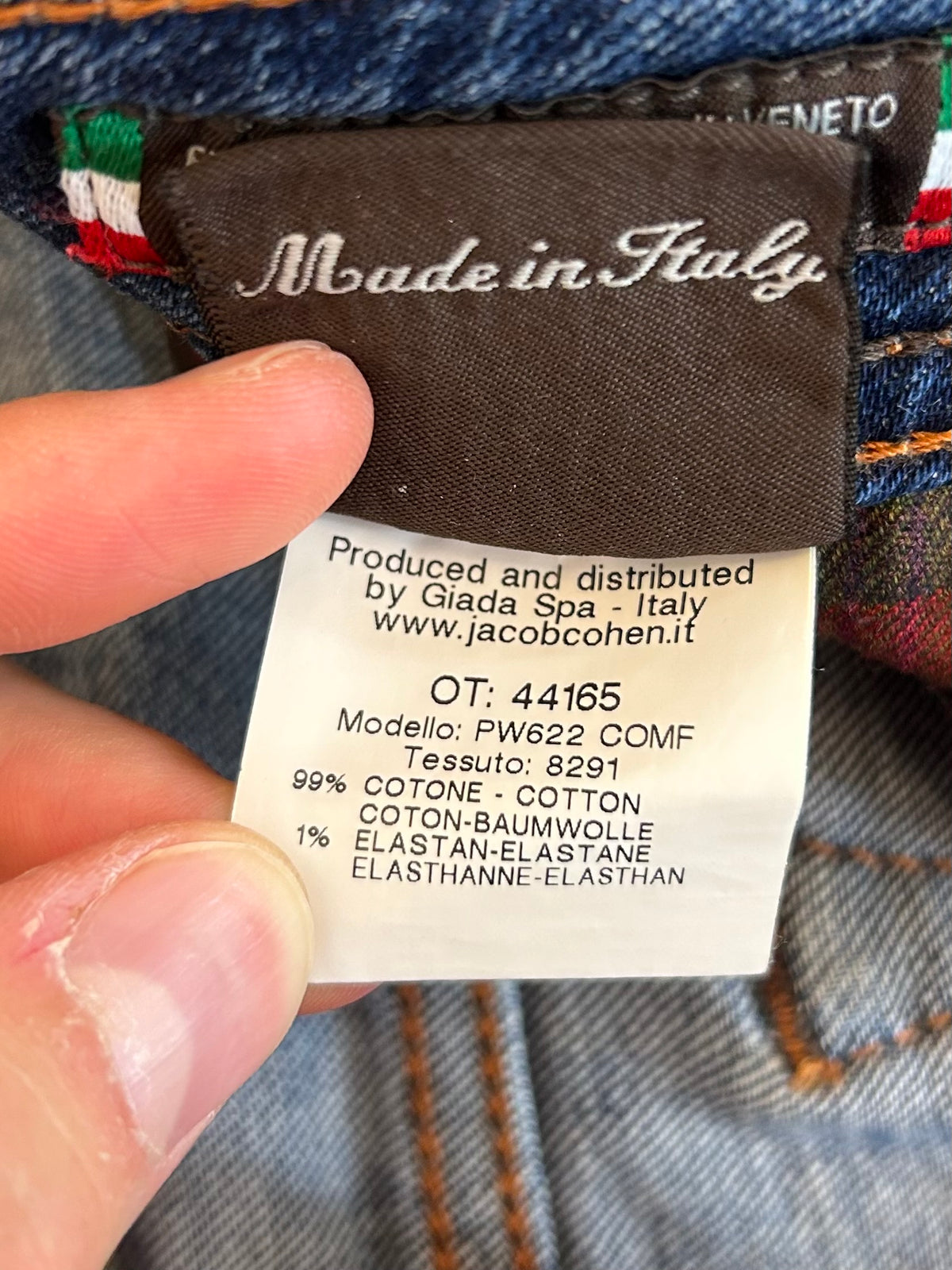 Jacob Cohën jeans - PW622 Comfort Orange Patch Dark Blue Wash