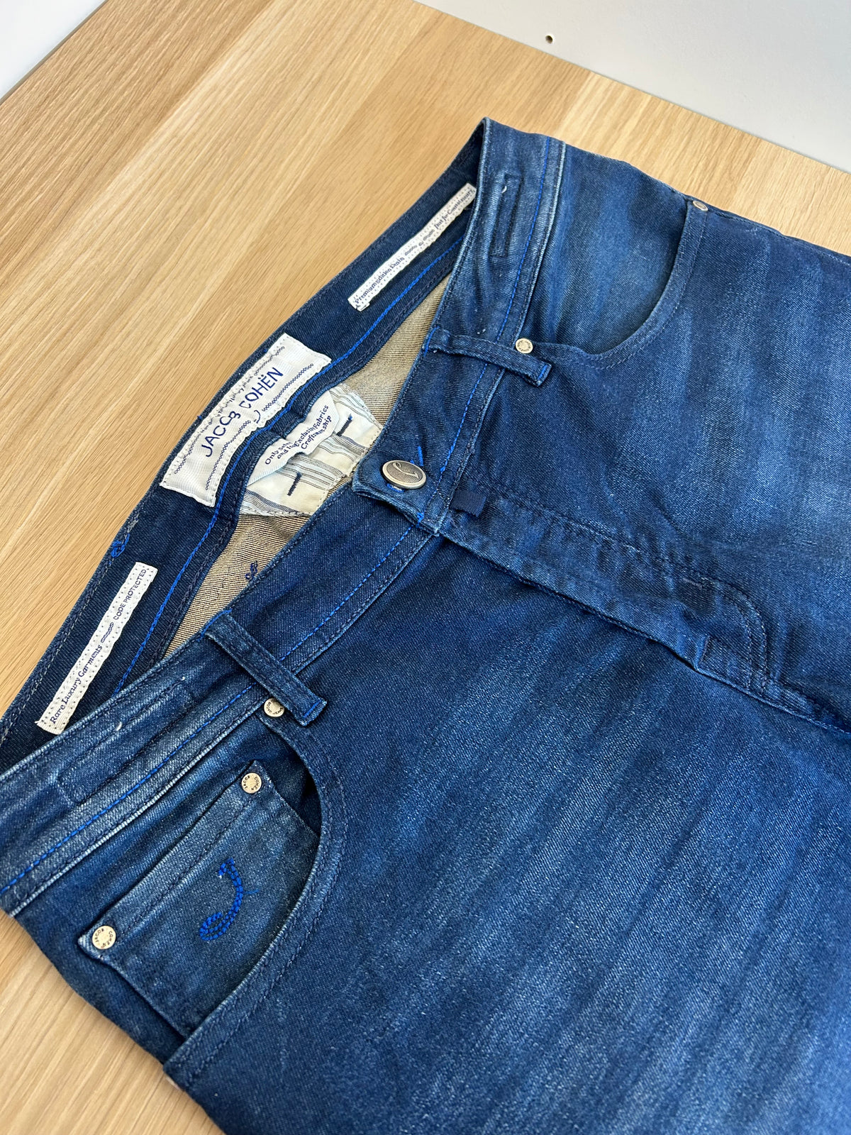 Jacob Cohën jeans - 688 Limited Edition Patchwork Patch Dark Blue Wash