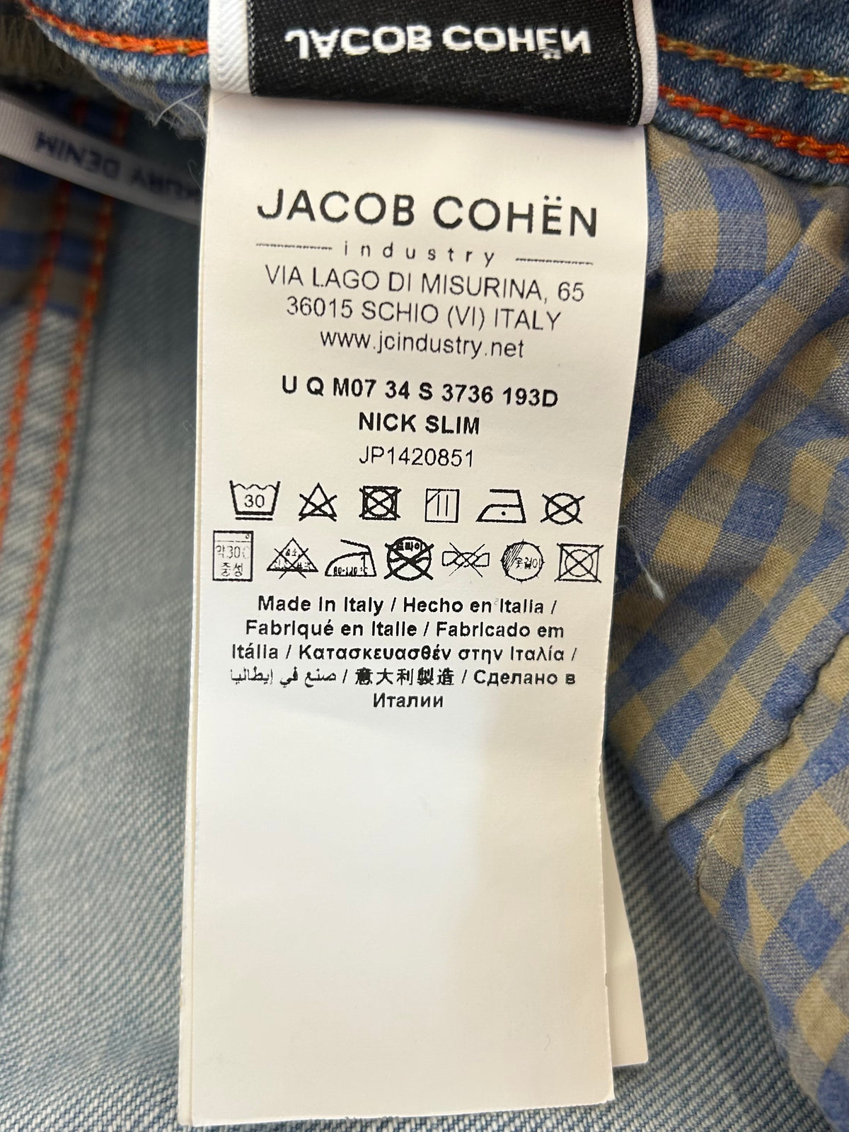 Jacob Cohën jeans - Nick Slim Red Patch Light Blue Wash