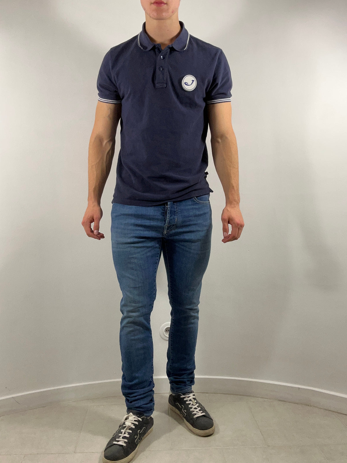 Jacob Cohën jeans - Bard Yellow Patch Mid Blue Wash