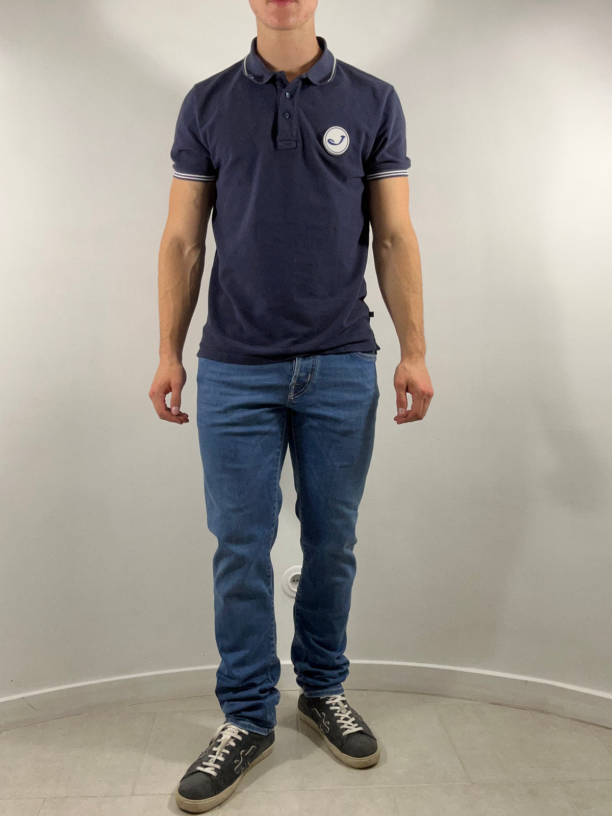 Jacob Cohën jeans - Nick Slim Teal Patch Mid Blue Wash