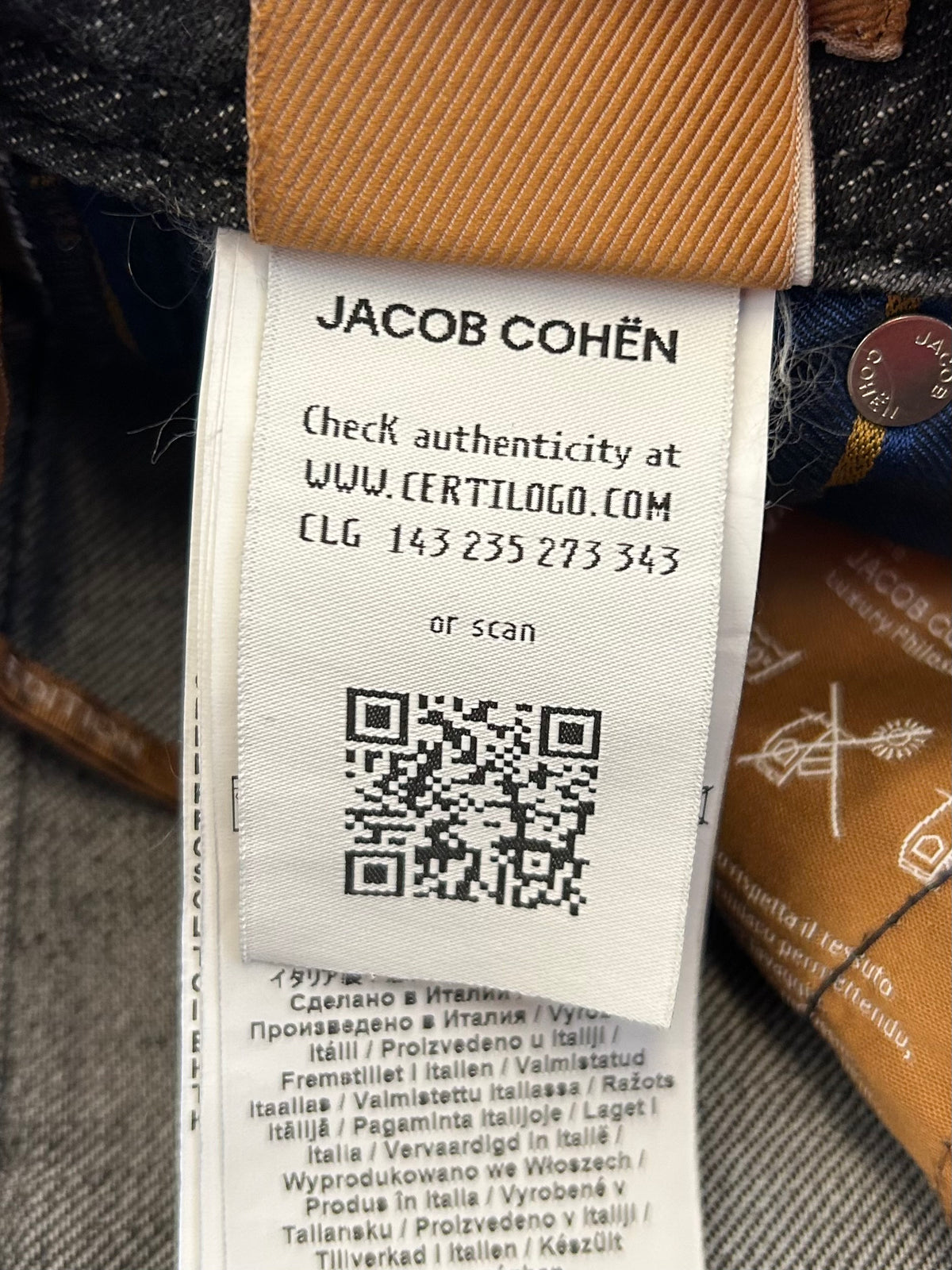 Jacob Cohën jeans - Leonard Limited Edition Selvedge Charcoal Wash
