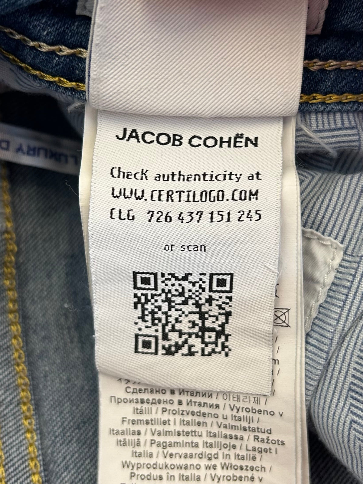 Jacob Cohën jeans - Bard Yellow Patch Mid Blue Wash