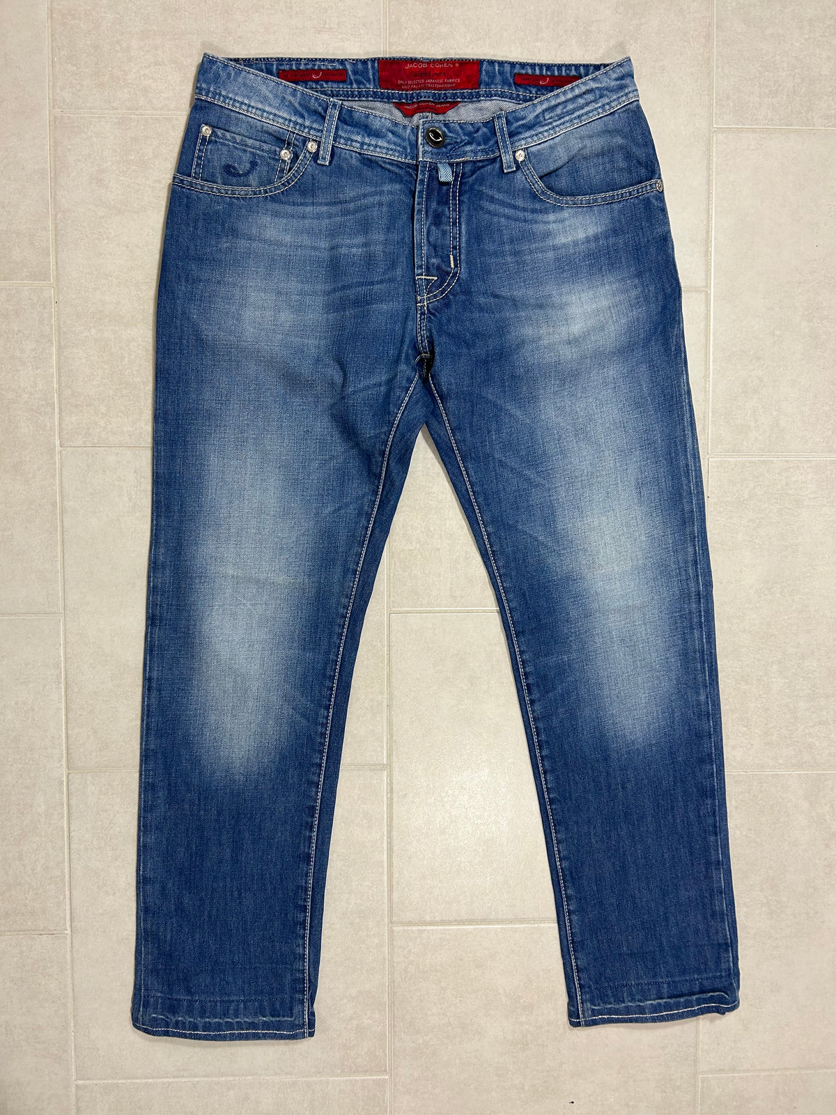 Jacob Cohën jeans - 622 White Patch Mid Blue Wash