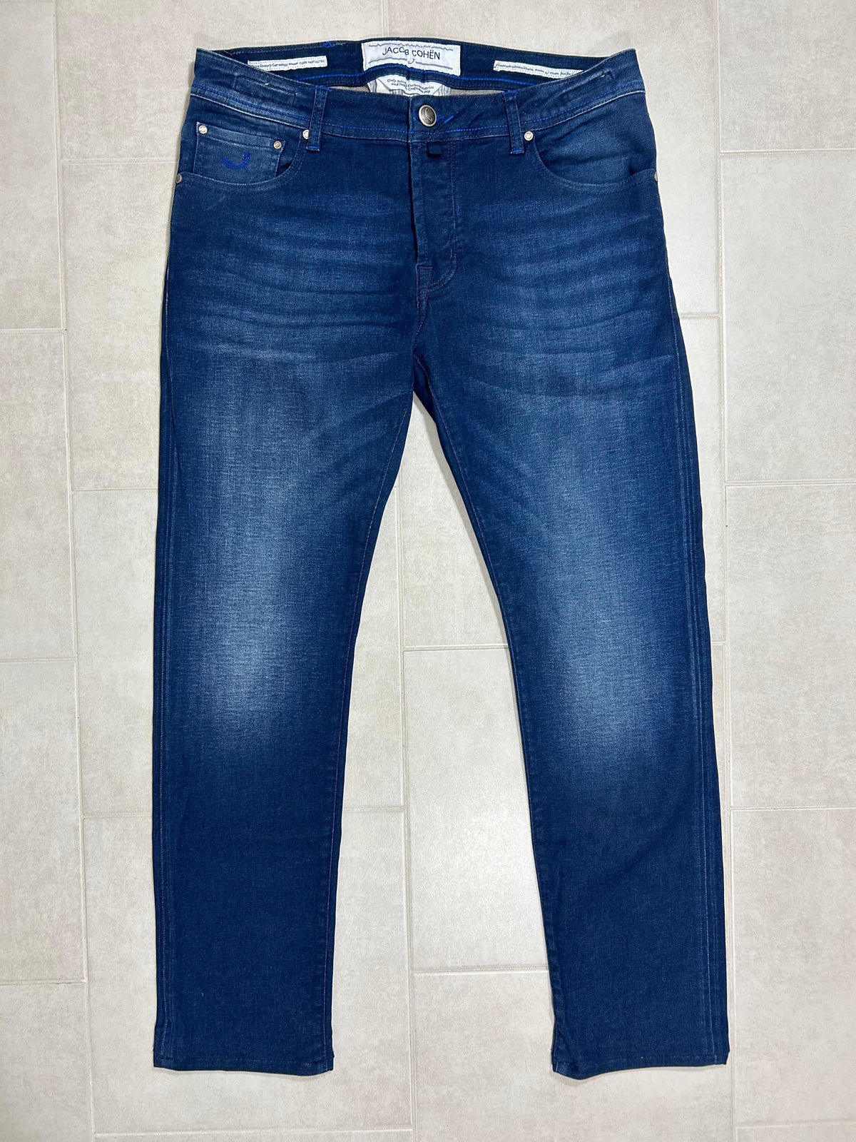 Jacob Cohën jeans - 688 Limited Edition Patchwork Patch Dark Blue Wash