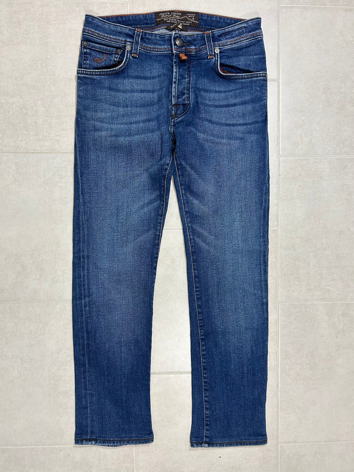 Jacob Cohën jeans - PW622 Comfort Orange Patch Dark Blue Wash