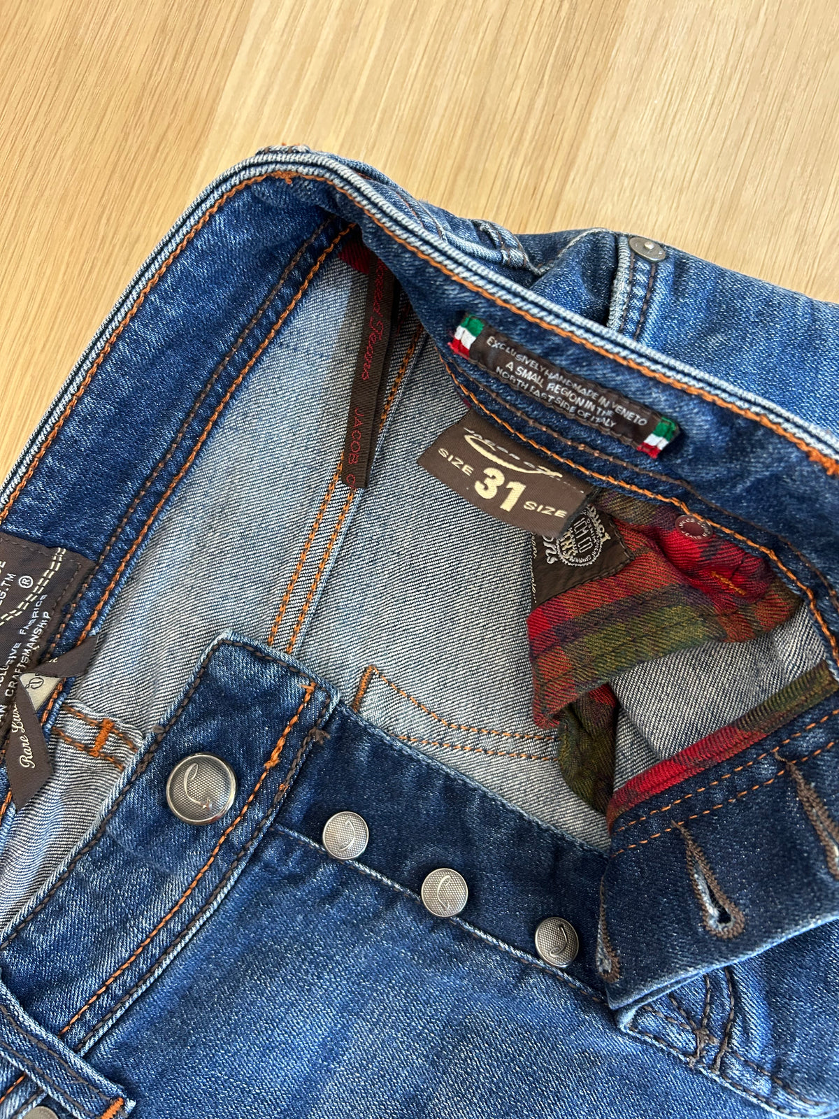 Jacob Cohën jeans - PW622 Comfort Orange Patch Dark Blue Wash