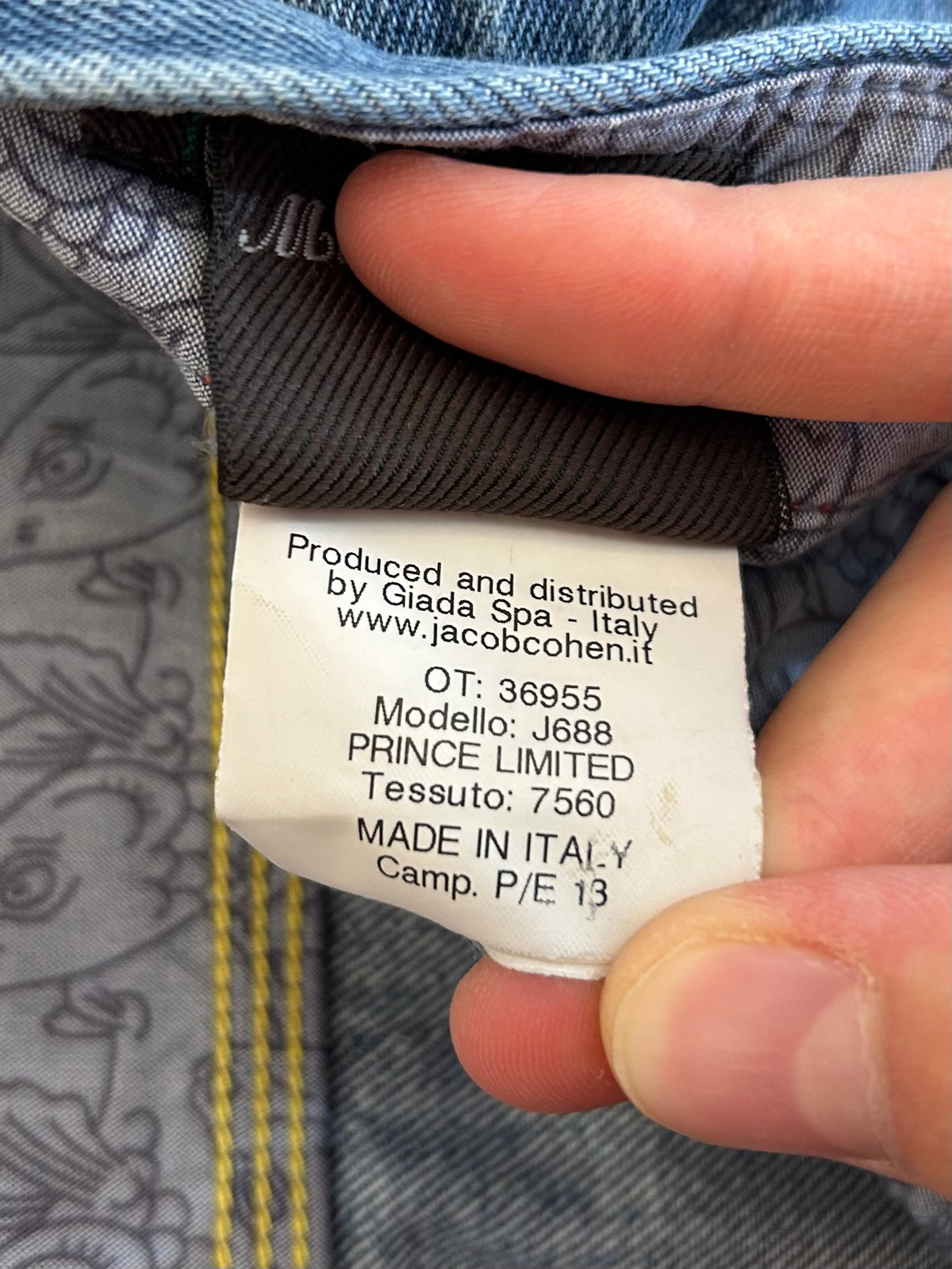 Jacob Cohën jeans - 688 Prince Limited Selvedge Orange Patch