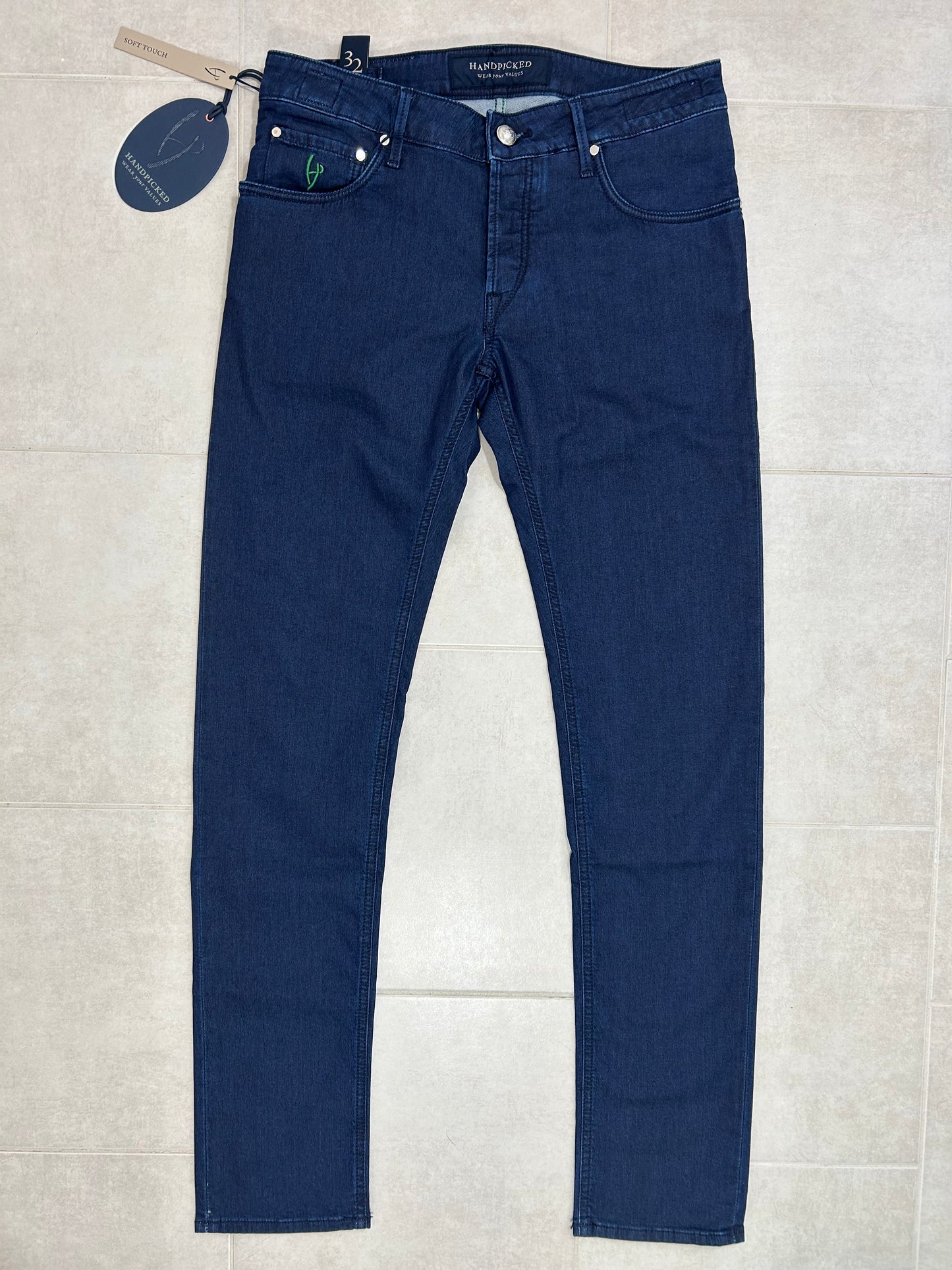 Handpicked jeans - Orvieto Green Stitch