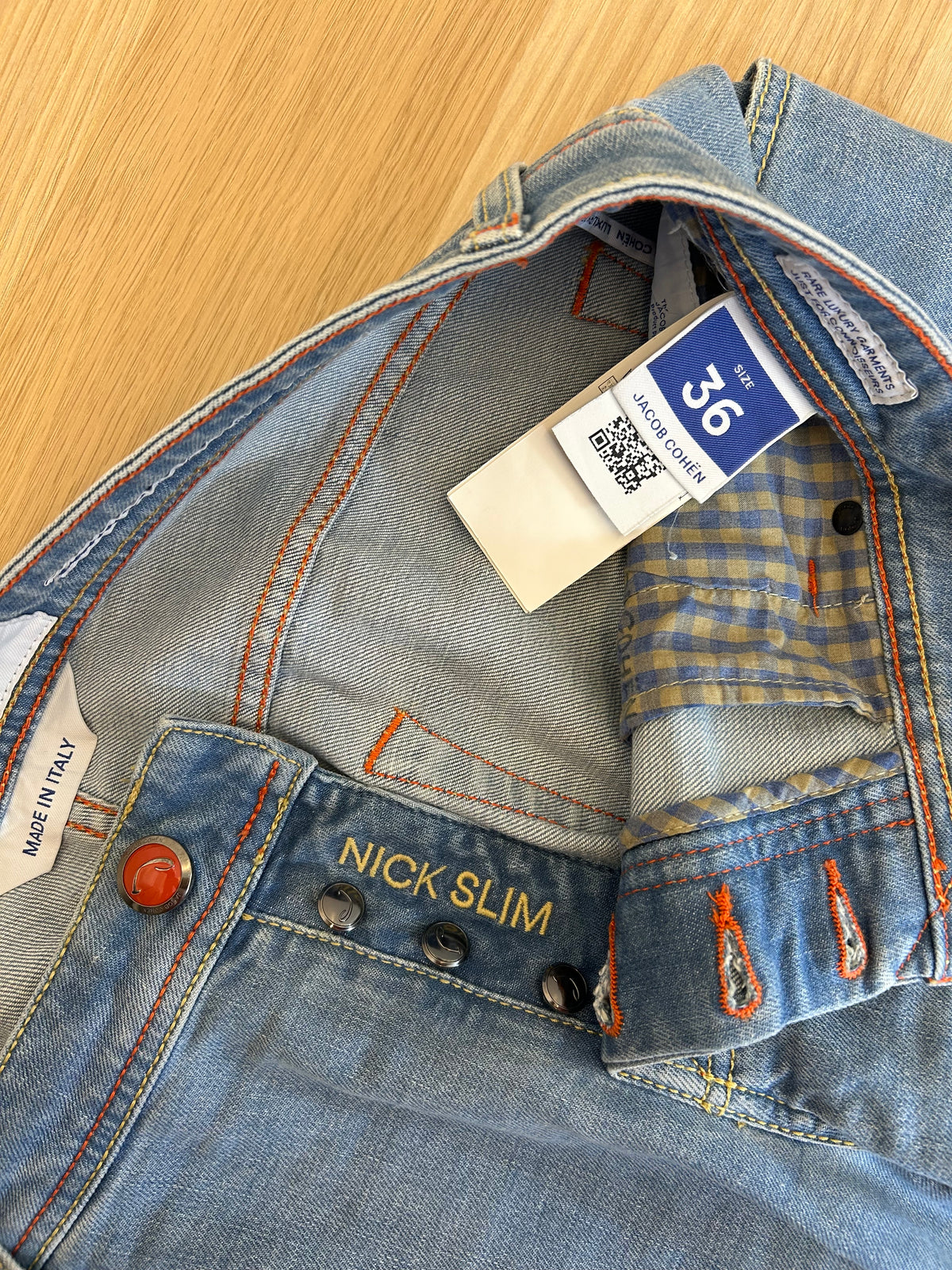 Jacob Cohën jeans - Nick Slim Red Patch Light Blue Wash