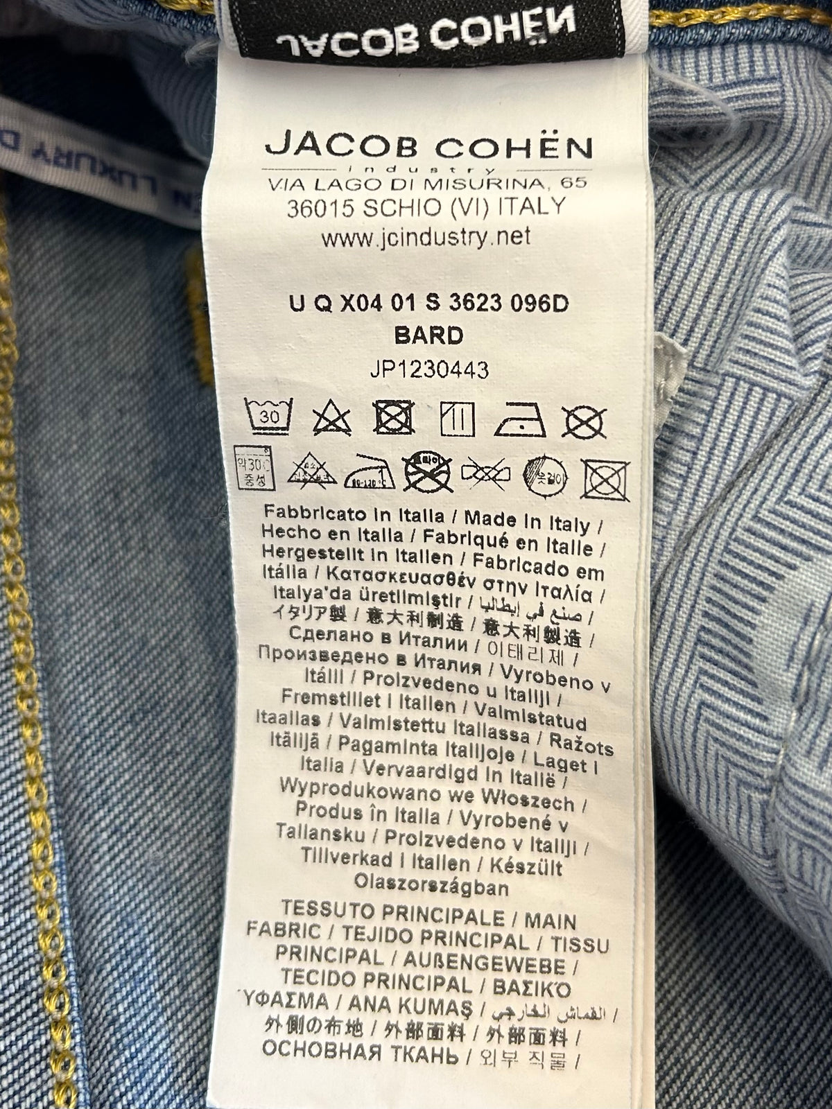 Jacob Cohën jeans - Bard Yellow Patch Mid Blue Wash