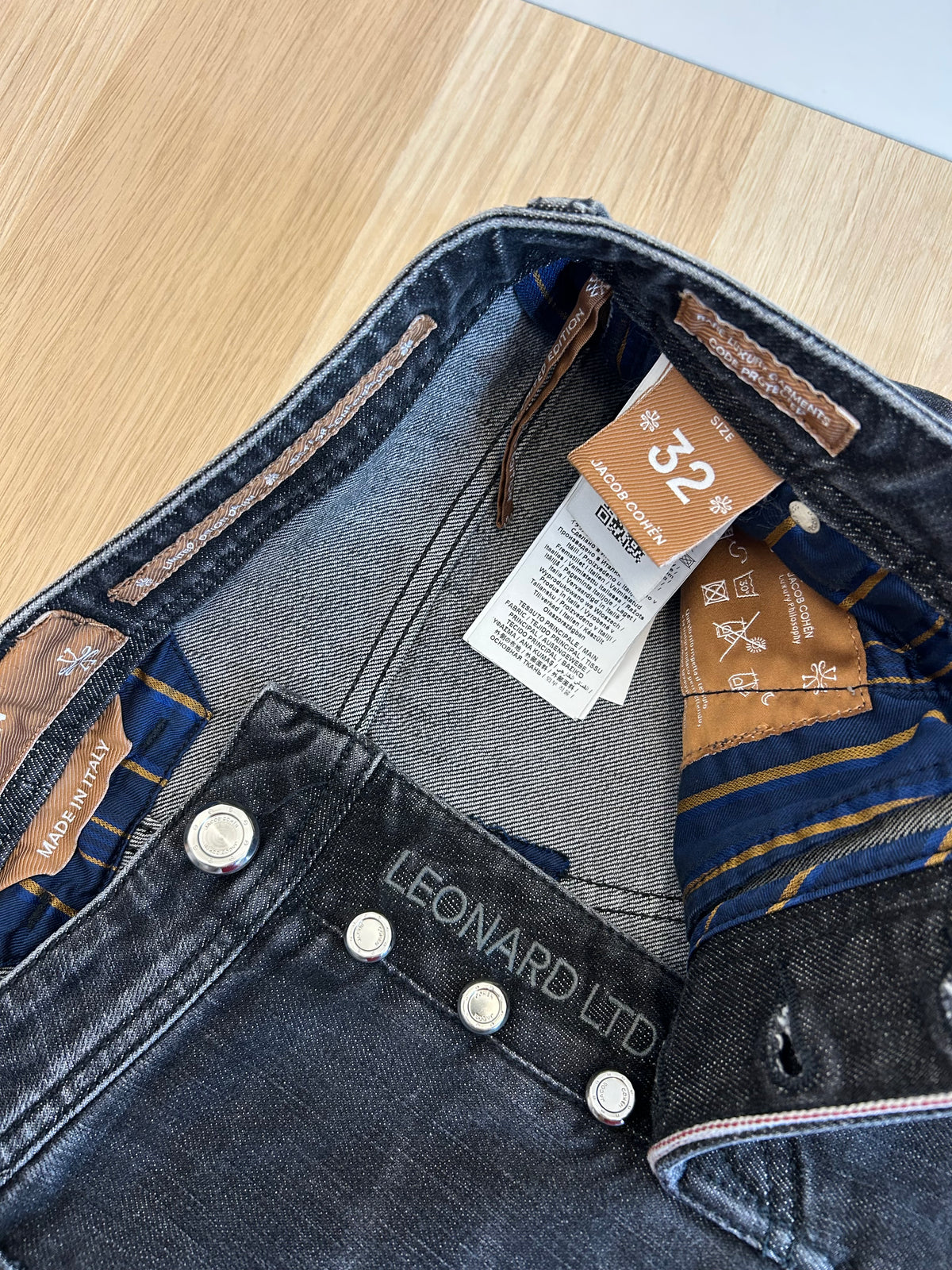 Jacob Cohën jeans - Leonard Limited Edition Selvedge Charcoal Wash