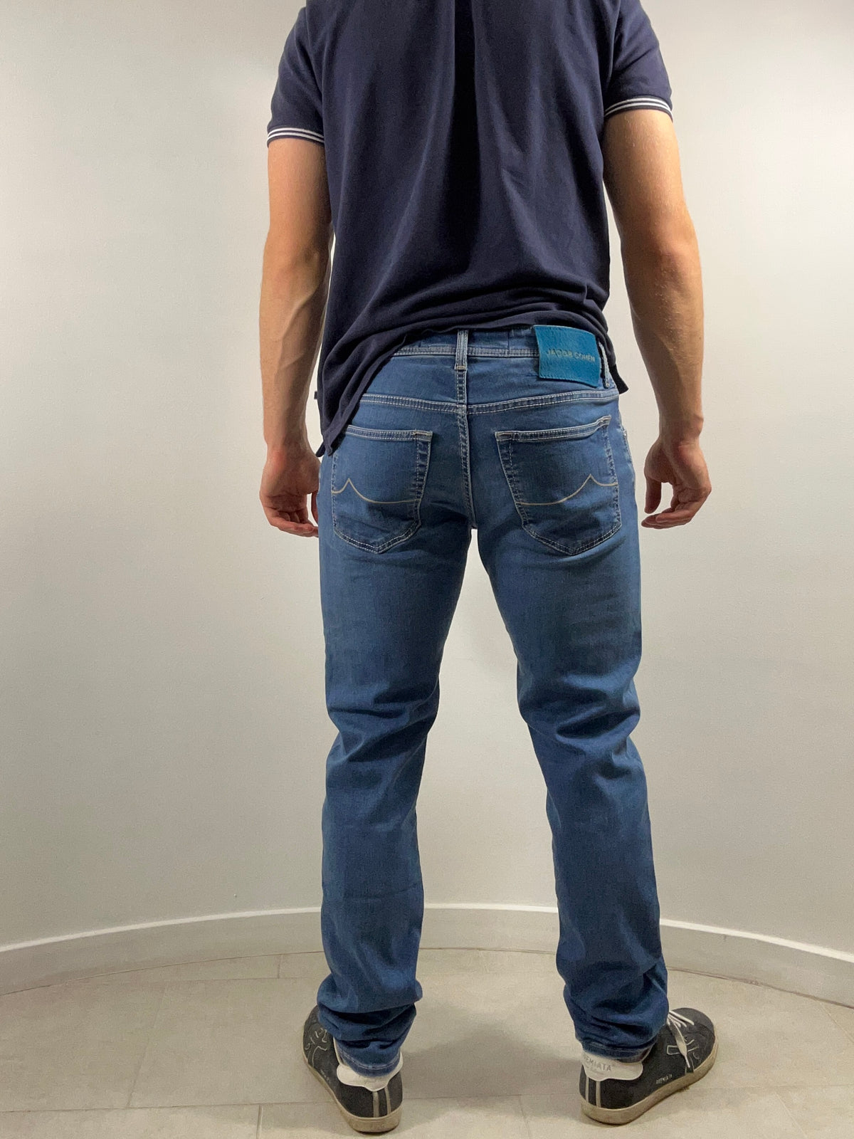 Jacob Cohën jeans - Nick Slim Teal Patch Mid Blue Wash