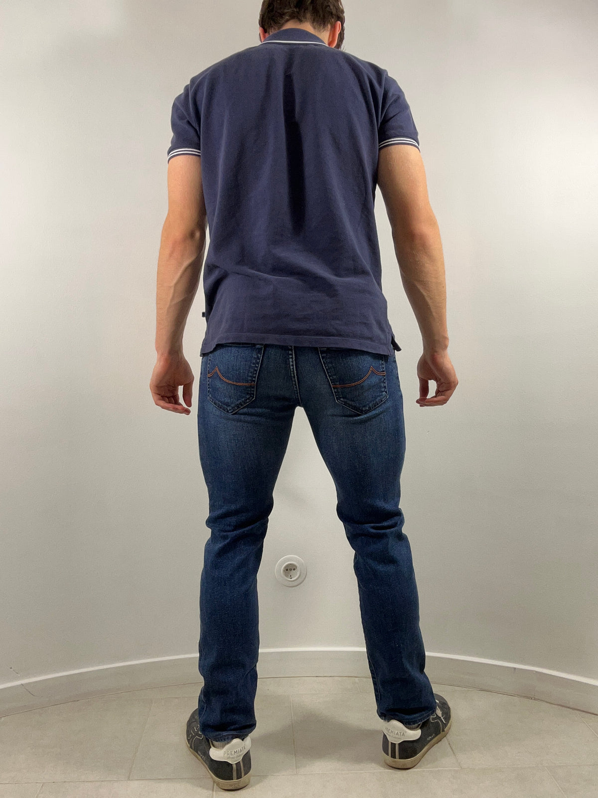 Jacob Cohën jeans - PW622 Comfort Orange Patch Dark Blue Wash
