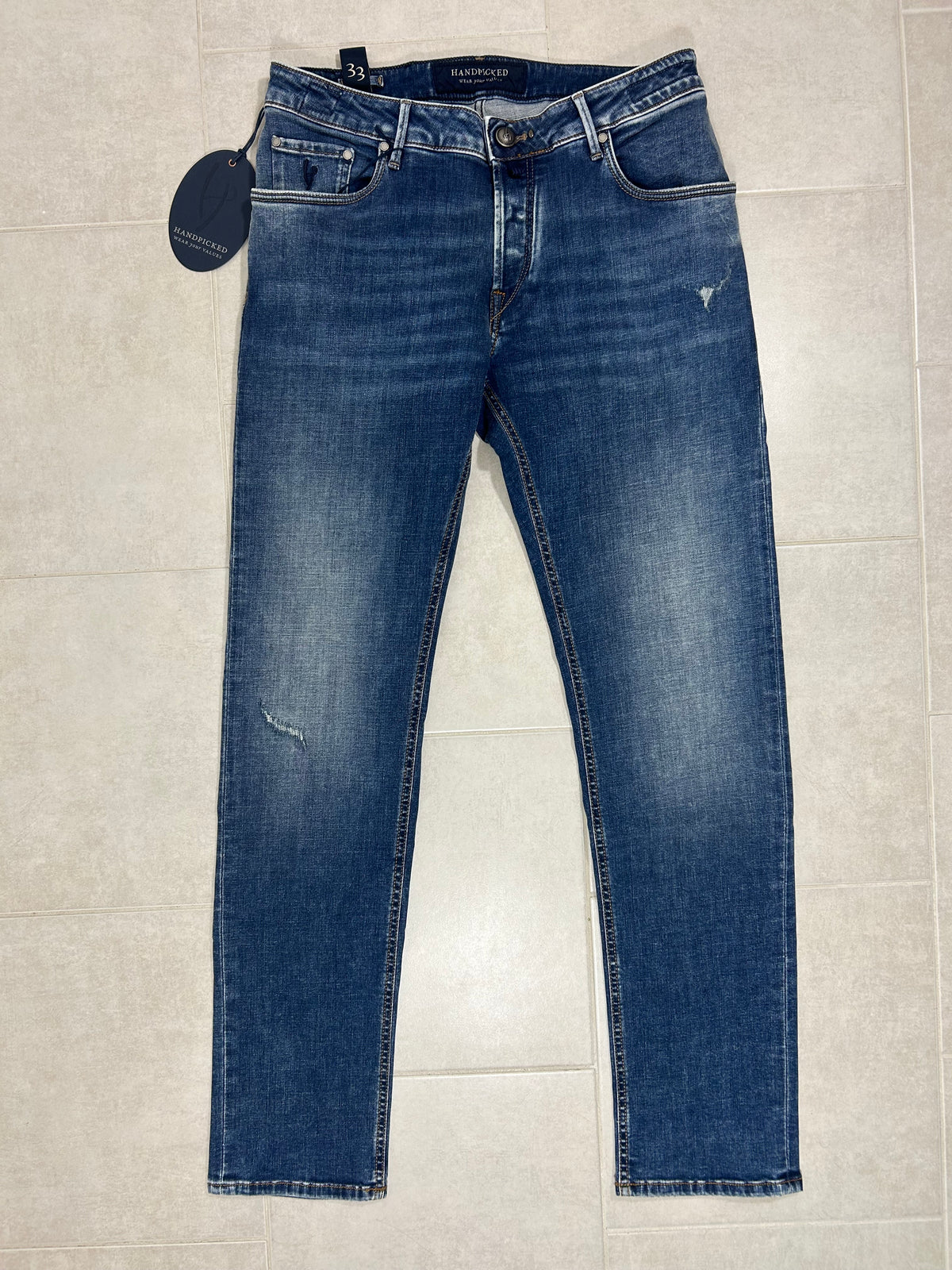 Handpicked jeans - Orvieto Distressed Blue Wash