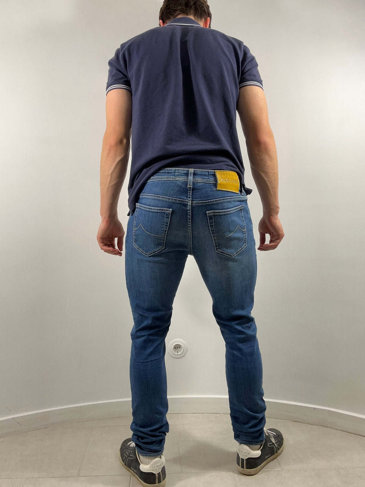 Jacob Cohën jeans - Bard Yellow Patch Mid Blue Wash