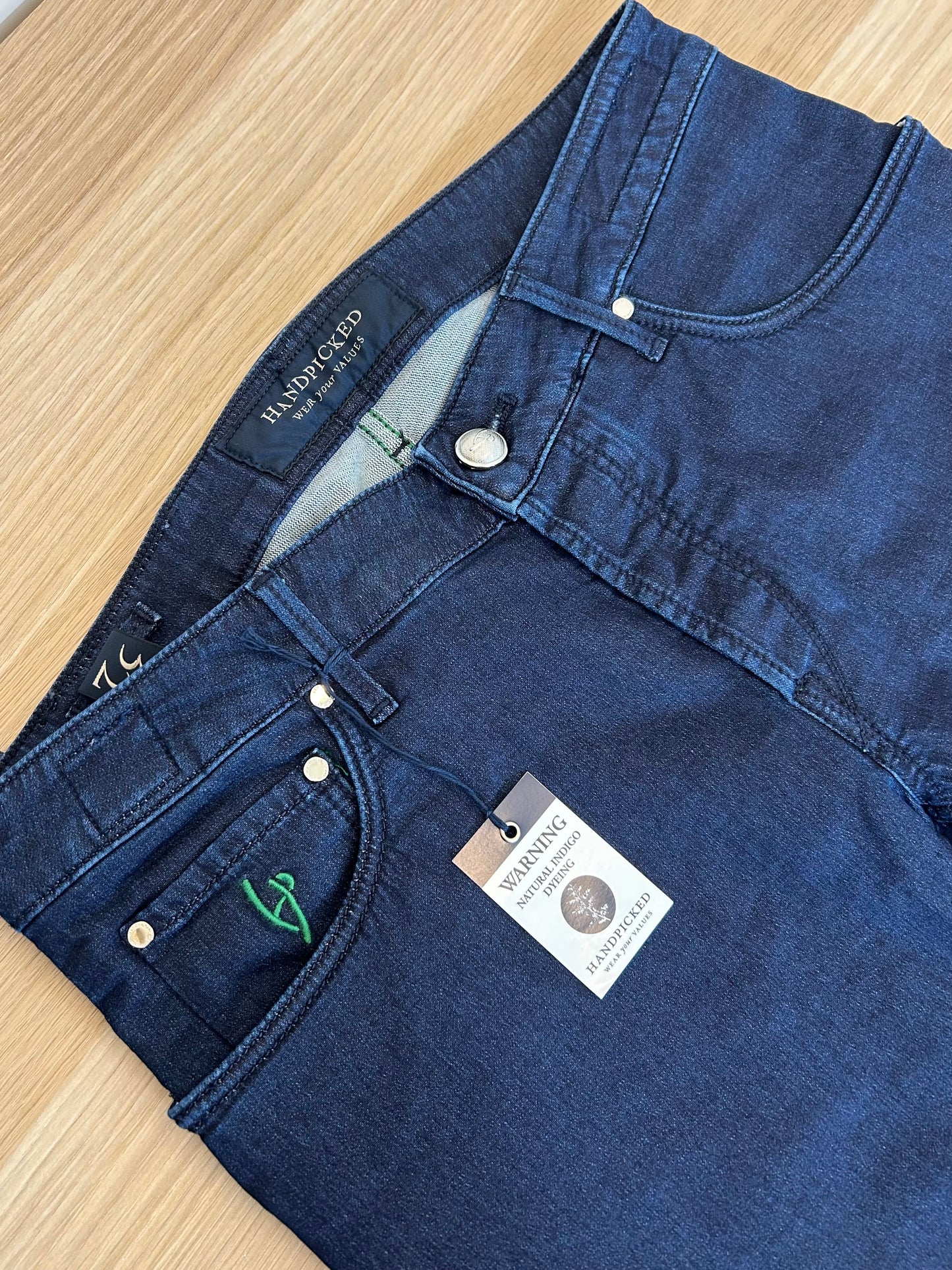 Handpicked jeans - Orvieto Green Stitch