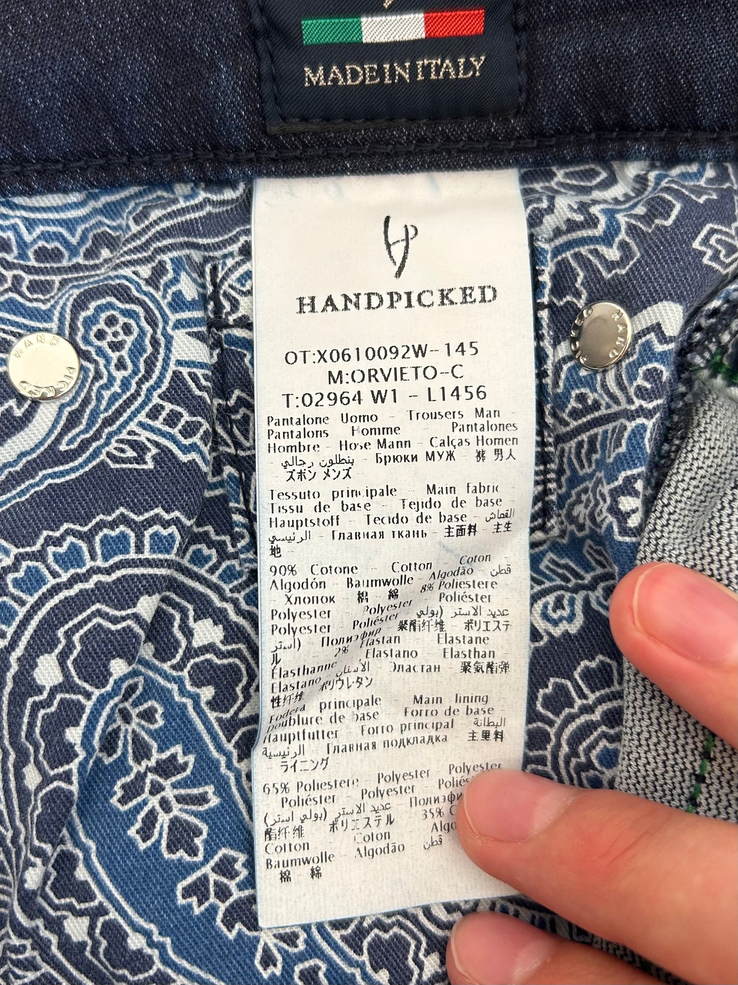 Handpicked jeans - Orvieto Green Stitch