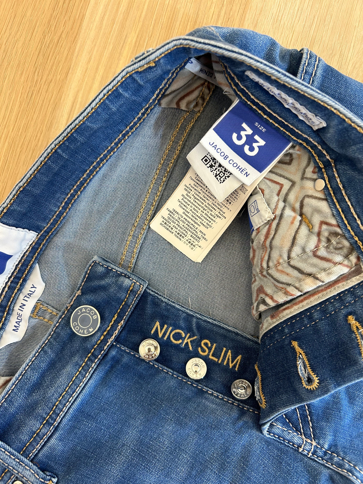 Jacob Cohën jeans - Nick Slim Teal Patch Mid Blue Wash