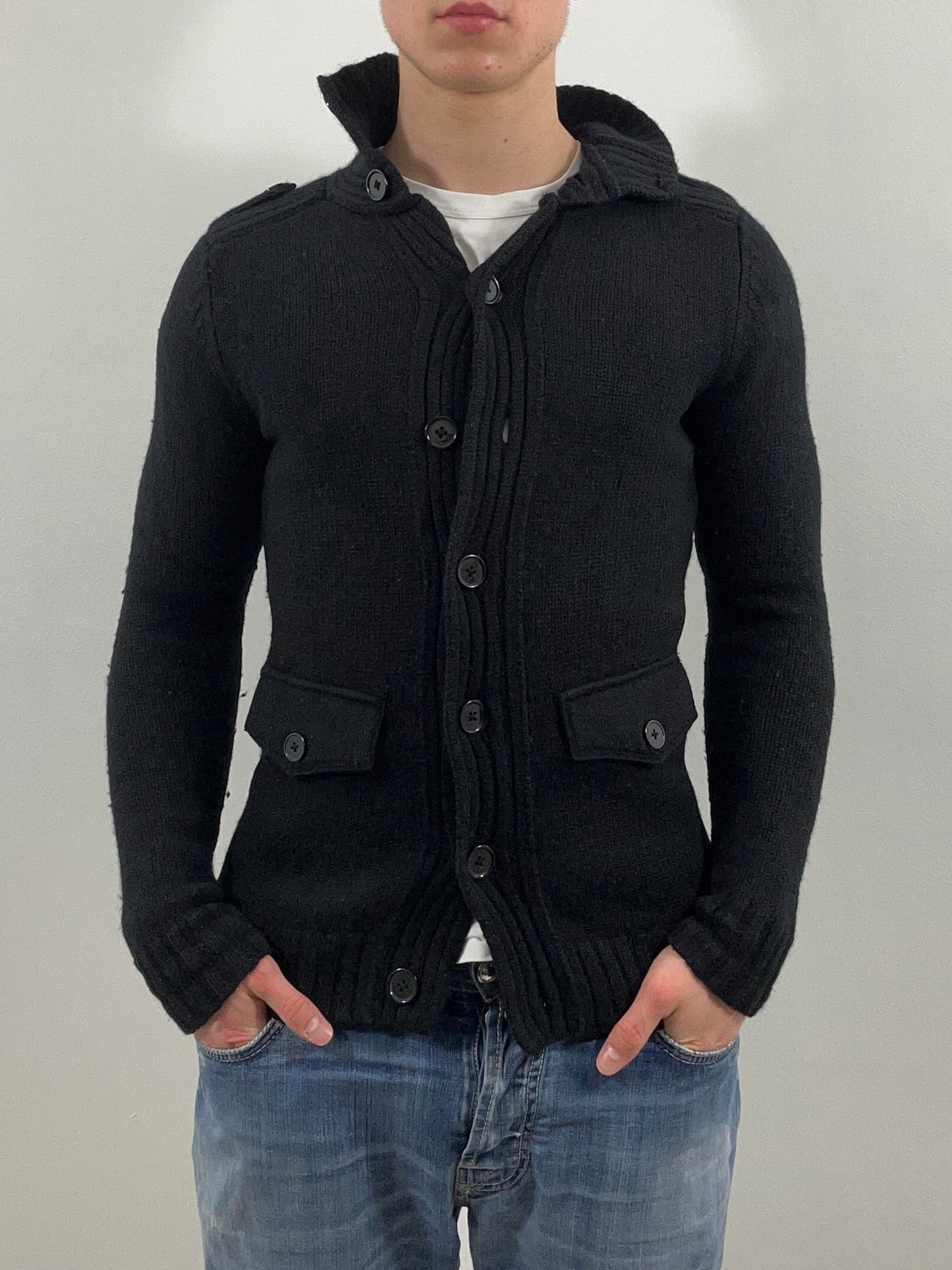 Sandro stickad cardigan - svart