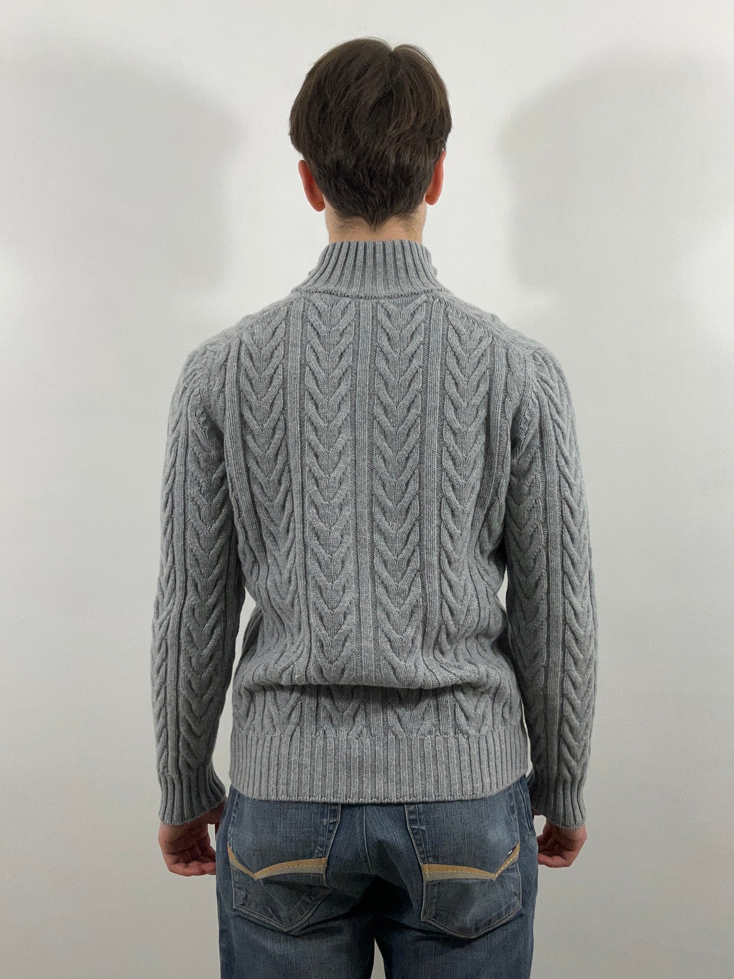 Gran Sasso Kashmir Cardigan (HELT NY) - kabelstickad grå