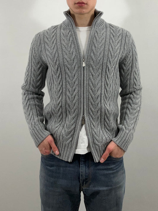 Gran Sasso Kashmir Cardigan (HELT NY) - kabelstickad grå